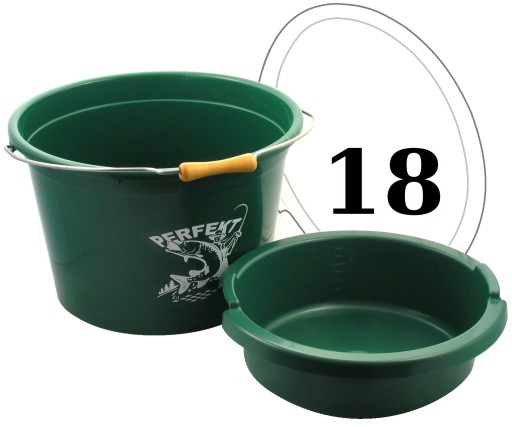 WIADRO ZANĘTOWE 18L + MISKA 5 L + POKRYWA CLEAR