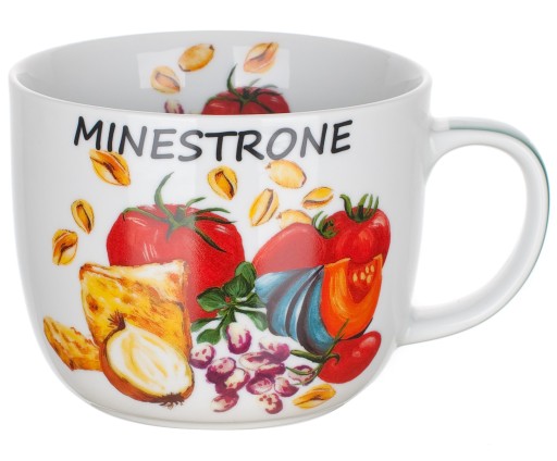 BANQUET KUBEK NA ZUPĘ MINESTRONE Z PRZEPISEM 730ML DUŻA FILIŻANKA MISKA