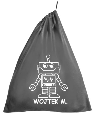 Worek XXL na pościel personalizowany z nadrukiem dla chłopców i dziewczynek