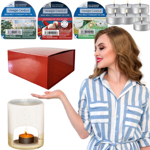 KOSZ PREZENTOWY KOMINEK ZAPACHOWY WOSKI YANKEE CANDLE ŚWIĄTECZNE ZAPACHY