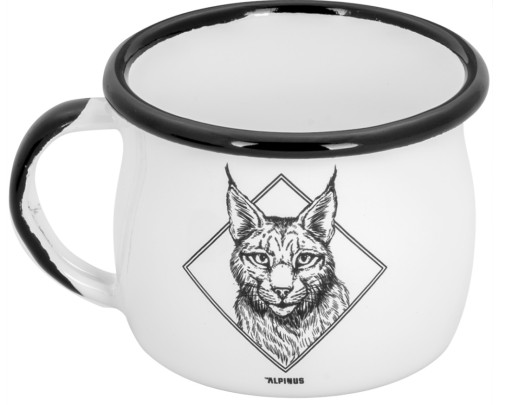 Kubek emaliowany Alpinus RYŚ BIWAK| 280 ml