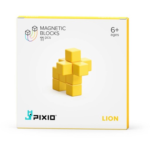 KLOCKI MAGNETYCZNE PIXIO ONE ŻÓŁTE LEW LION 11 SZT