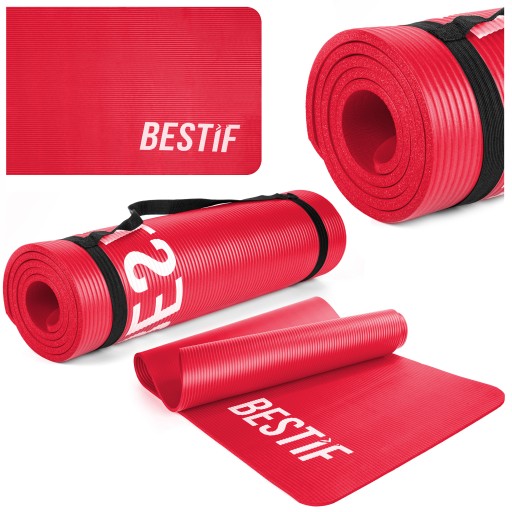 MATA DO ĆWICZEŃ BESTIF FITNESS NBR JOGI GRUBA KARIMATA GIMNASTYCZNA 1cm