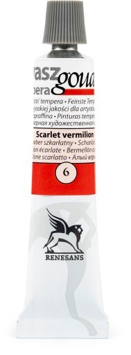 Renesans gwasz Cynober szkarłatny 20 ml. nr 06
