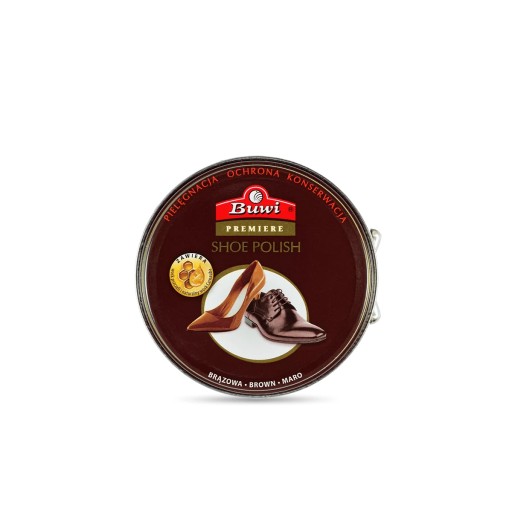 Pasta do butów brązowa w puszce 40 ml BUWI