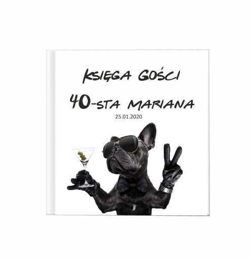 Księga Gości URODZINY GRUBE BIAŁE KARTY