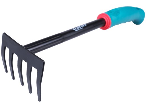 GRABKI OGRODNICZE RĘCZNE 5 ZĘBÓW METALOWE OGRODOWE SOLIDNE MOCNE - 33cm