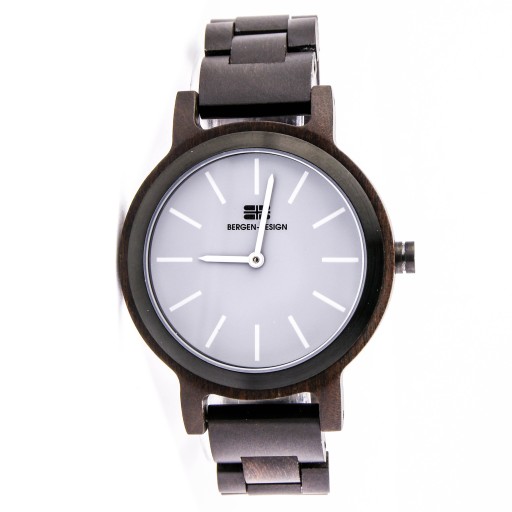 Zegarek BERGEN-DESIGN 5-L-02-Grey Drewniany