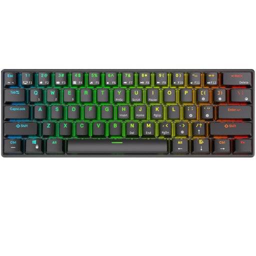 RK61 KLAWIATURA MECHANICZNA 60% Brown RGB HOTSWAP Tri-Mode 2,4G Wireless Bl