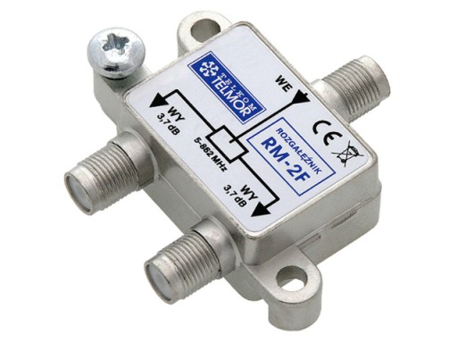 ROZGAŁĘŹNIK RM-2F TELKOM-TELMOR 2 WYJŚCIA +wtyk f
