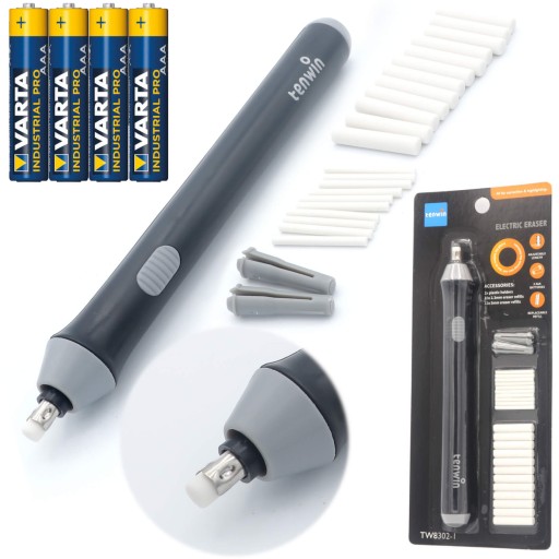 Gumka elektryczna 22wkł 2,3mm i 5mm TENWIN +4x AAA