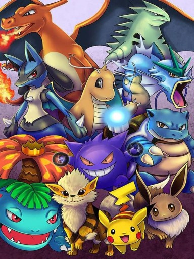 DIAMOND PAINTING HAFT DIAMENTOWY OBRAZ - POKEMON
