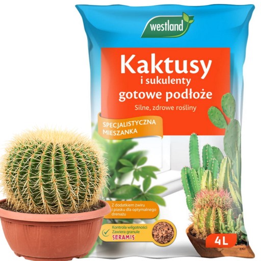 ZIEMIA do KAKTUSÓW I SUKULENTÓW PODŁOŻE specjalistyczna mieszanka z SERAMIS