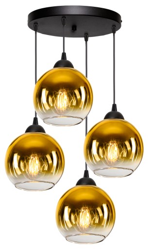 SZKLANA LAMPA WISZĄCA SUFITOWA ŻYRANDOL KULE LED