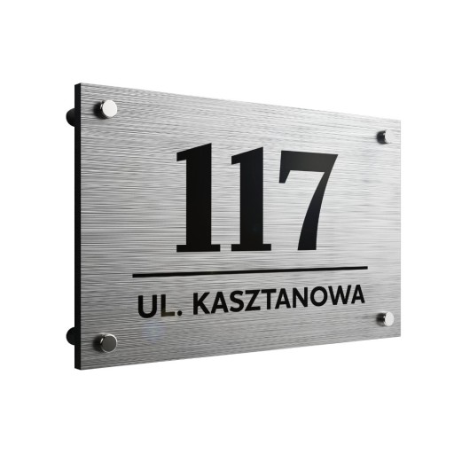 Elegancka tablica z numerem na dom elewację płot