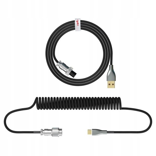 Coiled Keyboard Cable Coiled USB C Cable for Mecha