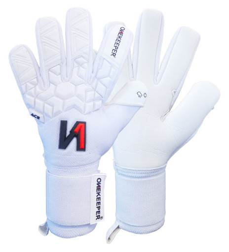 Rękawice Bramkarskie Piłkarskie dla Dzieci Junior Onekeeper Ace White r.6