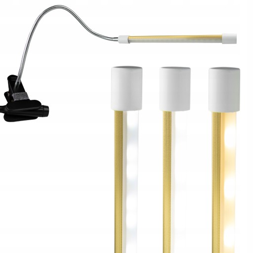 LAMPKA LED STOŁOWA BEZCIENIOWA na biurko z klipsem