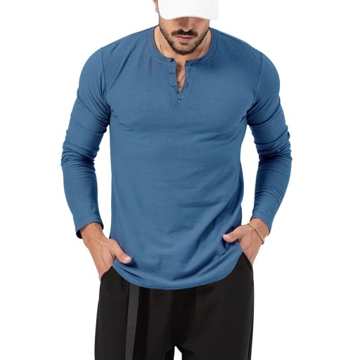 BAWEŁNIANA KOSZULKA MĘSKA DŁUGI RĘKAW LONGSLEEVE
