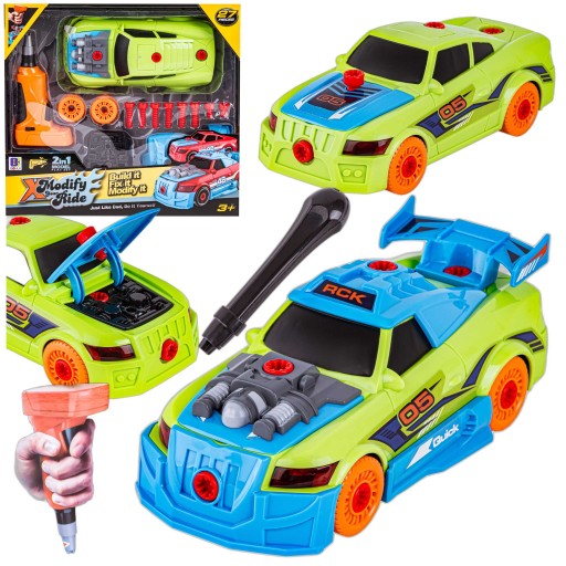 Samochód DO ROZKRĘCANIA Skręcania Auto 2w1 Sportowe TUNING Wkrętarka Śruby