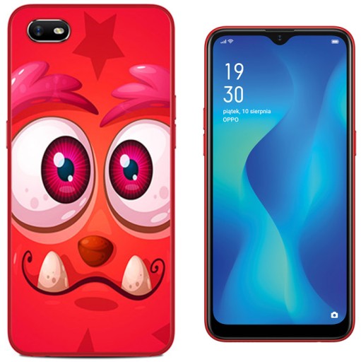 ETUI PLECKI FOTO Case OBUDOWA Pokrowiec JAKOŚĆ WZORY SZKŁO 9H do Oppo A1K