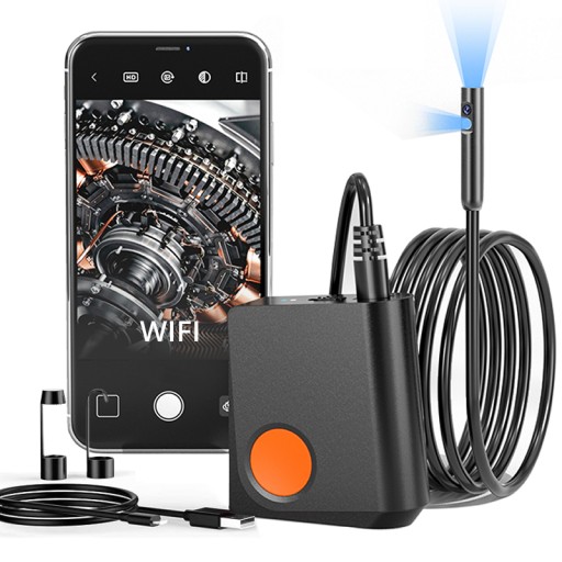 KAMERA INSPEKCYJNA ENDOSKOP WiFi Android iOS DUO LED WARSZTATOWA 5m PRZEWÓD