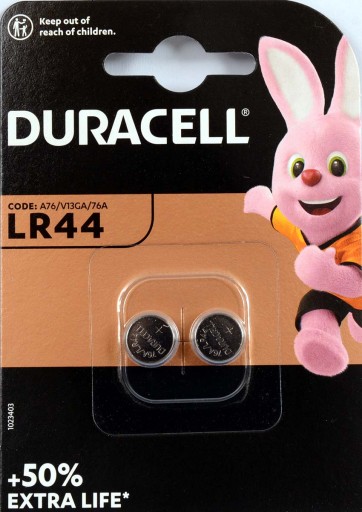 Bateria DURACELL LR44 (A76) 1,5V x 2 szt.