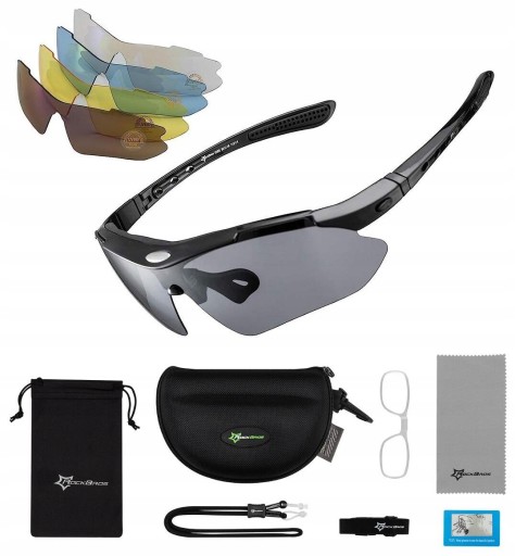 PRZECIWSŁONECZNE Okulary ROWEROWE - 5 SOCZEWEK UV