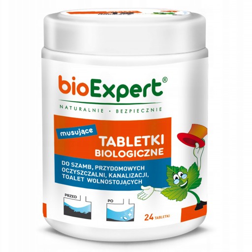 Tabletki do szamba Bakterie do oczyszczalni 24szt na 2 lata BIOEXPERT