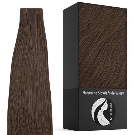 Naturalne włosy 10 kanapek kanapki niewidoczne taśmy Tape On 4 cm 70 cm