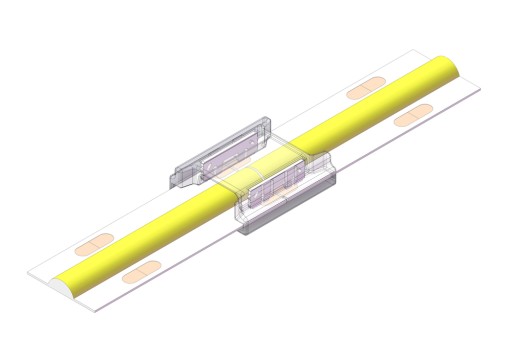ZŁĄCZKA DO TAŚM LED COB NEON MONO 10mm ZATRZASKOWA