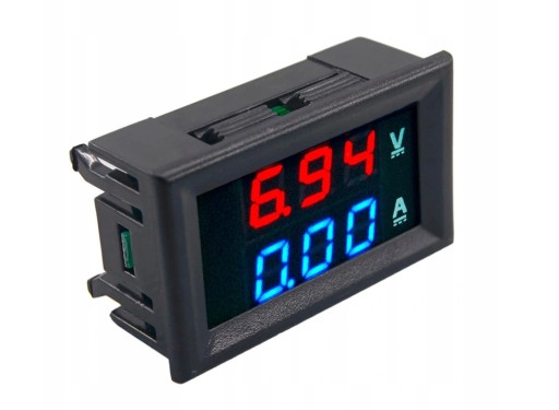 WOLTOMIERZ LED Z AMPEROMIERZEM red blue