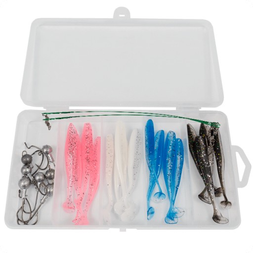 ZESTAW PRZYNĘT SPINNINGOWYCH 7CM SAHIDO RIP ACTION BURST SET 30SZT SANDACZ