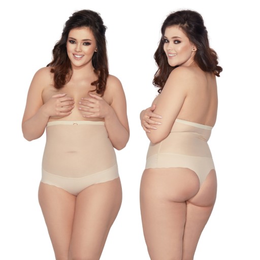 Mitex Glam String wyszczuplające stringi beż L
