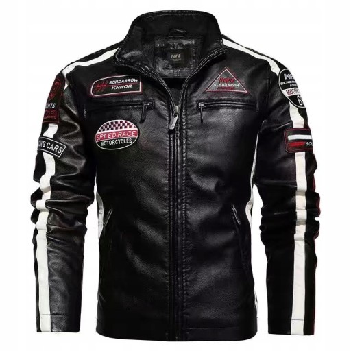 MĘSKA KURTKA MOTOCYKLOWA SKÓRZANA SPORTOWA