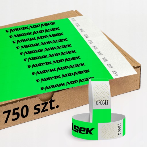 OPASKI NA RĘKĘ TYVEK 19mm - 750 szt. NADRUK GRATIS