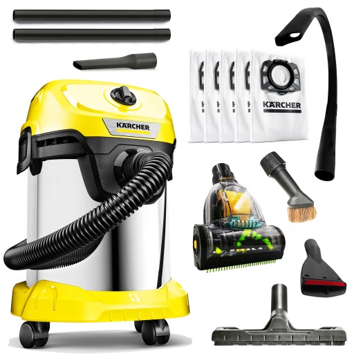 ODKURZACZ PRZEMYSŁOWY KARCHER WD 3 PREMIUM MOKRO SUCHO ZESTAW SSAWEK