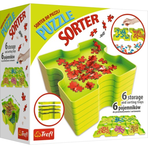 Sorter do puzzli Trefl zielony