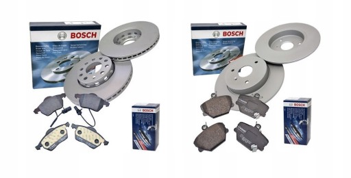 TARCZE + KLOCKI BOSCH PRZÓD+TYŁ AUDI A4 B6 B7 TDI