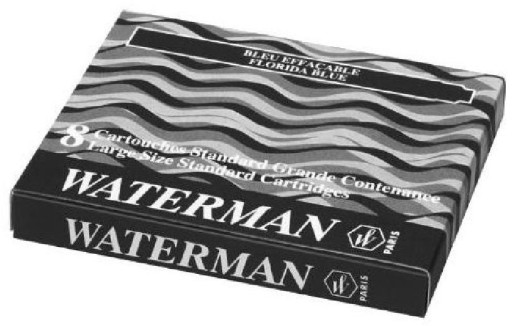 Naboje do piór Waterman Standard długie 8sz czarny