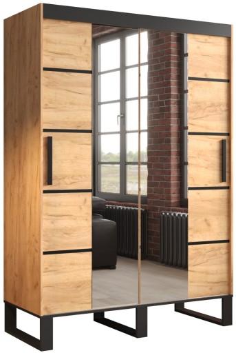 Szafa przesuwna LOFT V4 150 cm styl INDUSTRIALNY