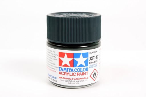 MODELARSKA FARBA AKRYLOWA NIEBIESKA MATOWA TAMIYA 23ml XF-17 SEA BLUE (M)