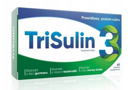 TriSulin 3, prawidłowy poziom cukru, 60 tabletek