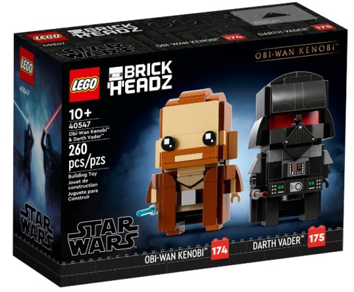 LEGO BrickHeadz 40547 Obi-Wan Kenobi i Darth Vader