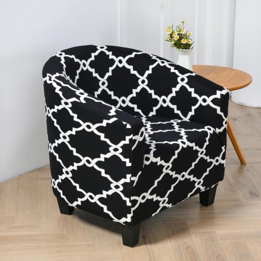 Club Chair Slipcover, Stretch Armchair Covers Piece Club Tub Chair Black