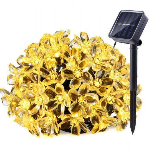 50 Led Lampki Solarne Ogrodu Ozdobne Oświetlenie