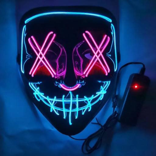2023 Halloween Mask LED Light up Mask Scary m