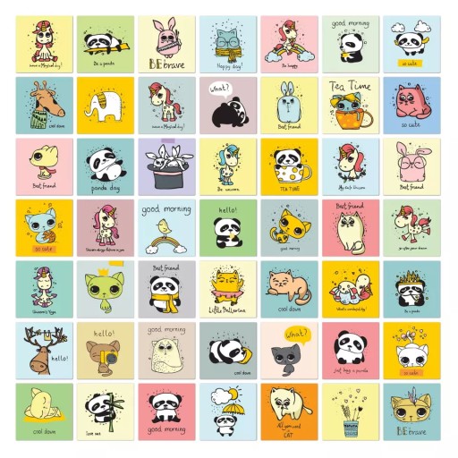 WLEPY GOOD VIBIES MIX NAKLEJKI STICKERBOMB 50 szt