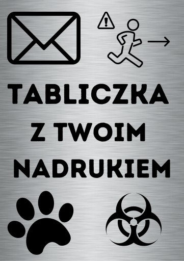 Tabliczka z własnym napisem, tekstem, grafiką 2x4