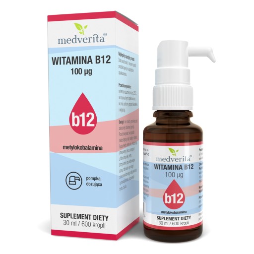 Witamina B12 metylokobalamina - 600 kropli x 100ug